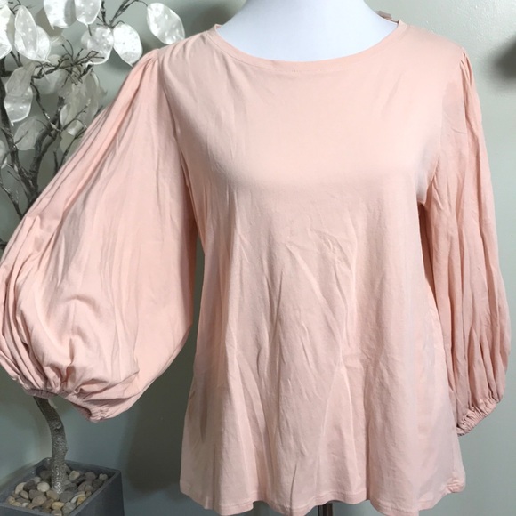 LOFT Tops - LOFT PINK OVERSIZED SLEEVES TOP